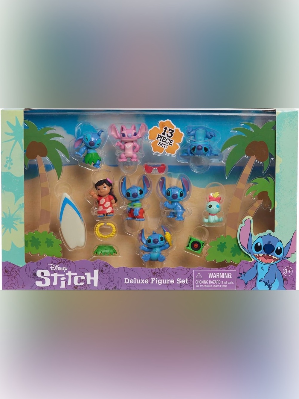 Disney Stitch Deluxe Figure Deluxe Set - 13 Piece Character Play Pack (NEW)